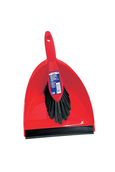 Vileda 2-Piece Handheld Durable and Compact Dustpan with Broom Set