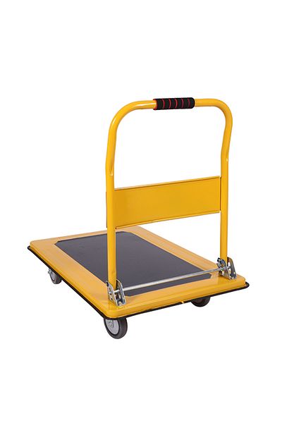 Lawazim 300kg Push Cart - Heavy-Duty Folding Platform Trolley with Wheels for Warehouse Use
