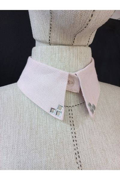 es moda shop Bezia Stone Detailed Removable Linen Collar Baby Pink