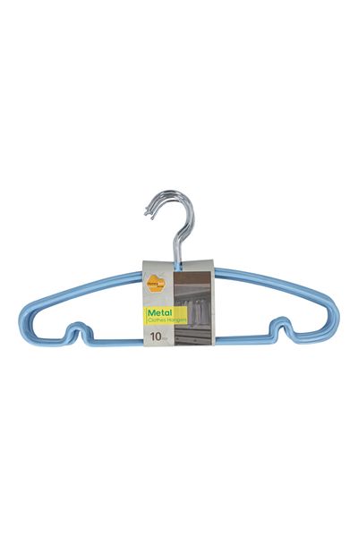 HONEYBEE 10-Piece Metal Cloth Hanger Multicolor