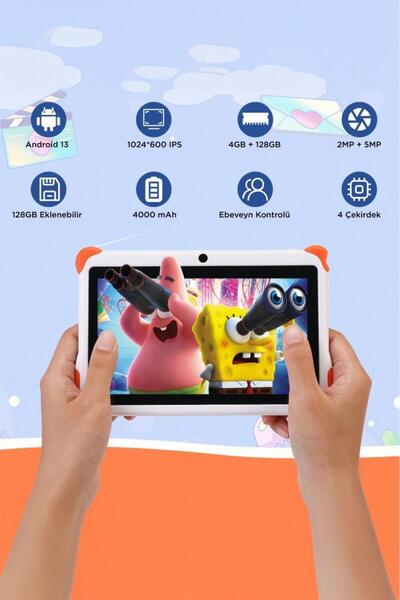 Torima T15 Mavi 4GB +128 GB Tablet Çocuk Tableti Kılıf Hediyeli
