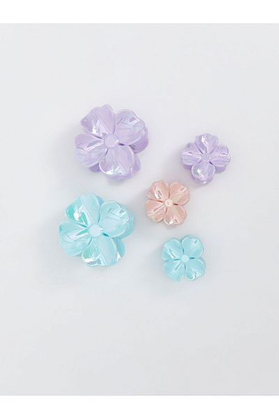 LC Waikiki Mixed Floral Patterned Women's Buckle Set of 5