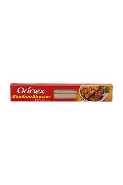 Orinex 60-Piece Bamboo Skewers Natural 0.35 x 30cm
