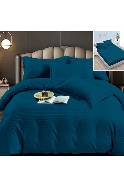 NufJoy Double bed linen DAMASK 6 pieces, Fitted sheet for mattress 160x200 cm or 180x200 cm