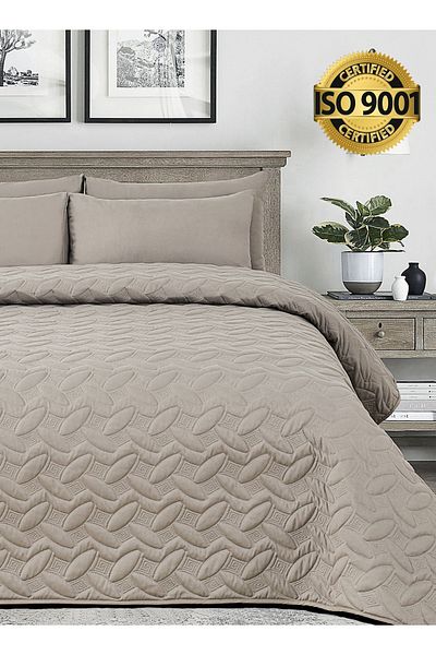 Master Home Textile Microfiber Bedspread Set Fits 120 x 200 cm Single Size Bed 3Pcs Single Size Compressed Comforter Set