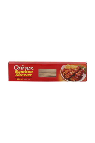Orinex 120-Piece Bamboo Skewer Beige 25cm x 3mm