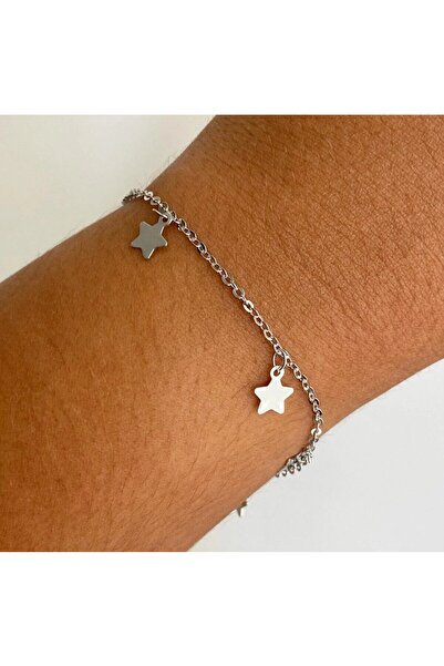 Genel Markalar Şıklığınızı Tamamlayacak Yıldız Zincir Kadın Bileklik