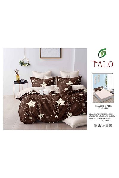 Talo 6-Piece Bed Linen with Fitted Sheet