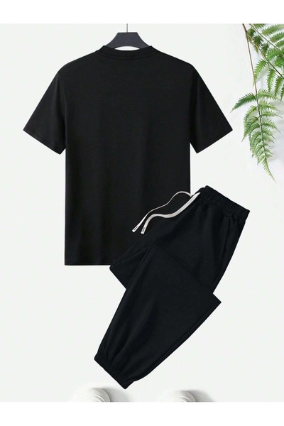 LAYORA Unisex Hashtag Print Σετ αθλητικής φόρμας oversized με λαιμόκοψη