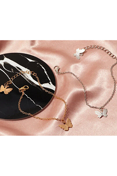 Shiklik MODA Elegant Butterfly Detailed Chain Anklet - Complete Your Elegance
