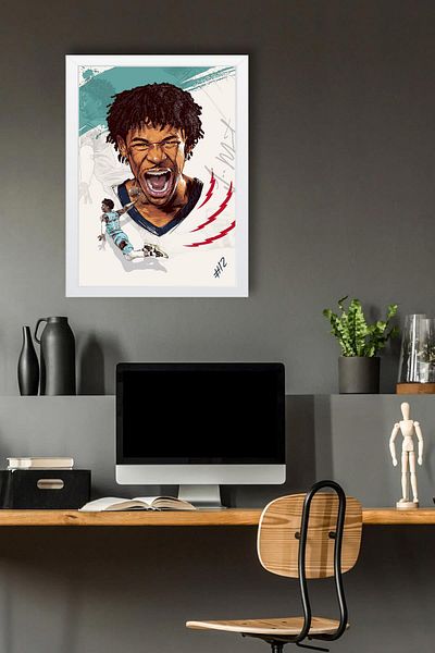 Saturn Pictură înrămată Ja Morant - Poster de baschet NBA