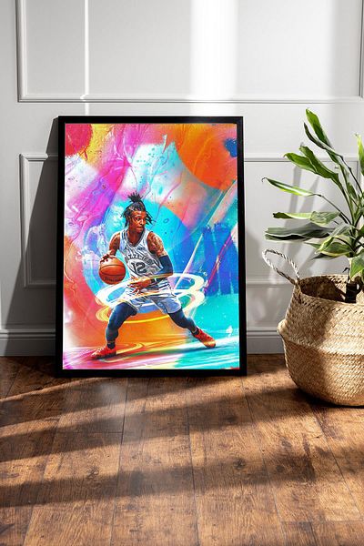 Saturn Pictură înrămată Ja Morant - Poster de baschet NBA