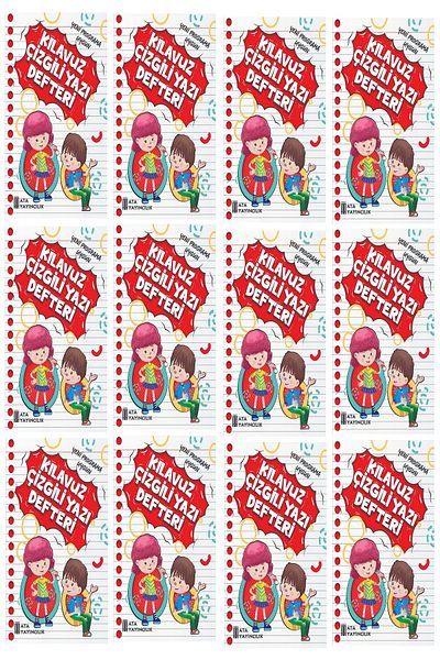Ata Yayıncılık 1. Classroom New Suitable for Müfredata Writing Notebook Small Size (12 Pieces)