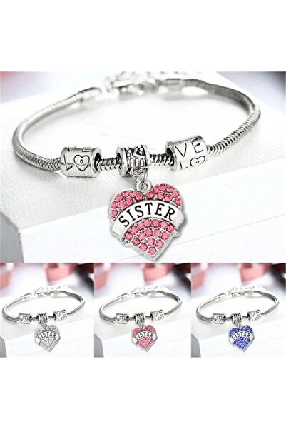 Shiklik MODA Elegant Stone Heart Sister Bracelet