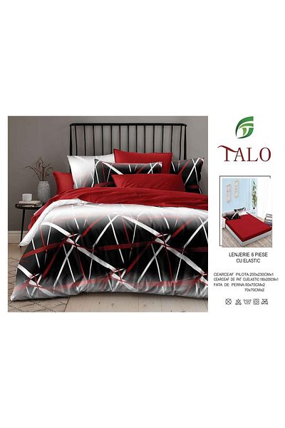 Talo 6-Piece Bed Linen with Fitted Sheet