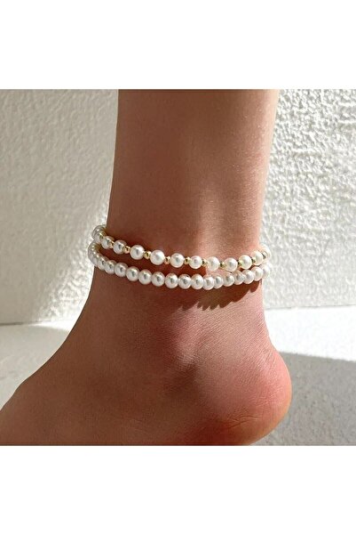 Shiklik MODA Elegant Pearl Anklet Set - Ideal for Casual and Special Occasions