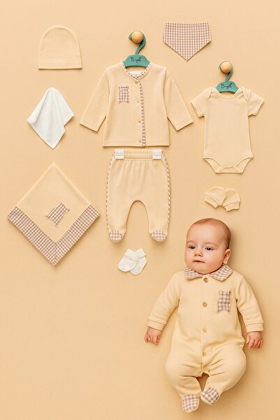 Babydonat Pitikareli 100% Cotton 10-Piece Baby Boy Hospital Discharge Set 0-3 Months