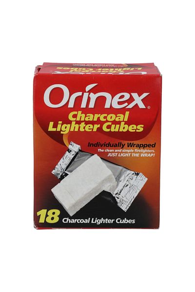 Orinex 18-Piece Individually Wrapped Charcoal Lighter Cubes White