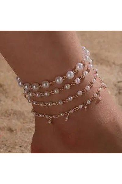 Genel Markalar Zarif İnci Detaylı Kadın Halhal - Şıklığınızı Tamamlayın