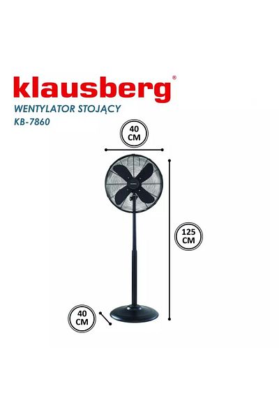 Klausberg Ventilator Kb7860 Black Metal