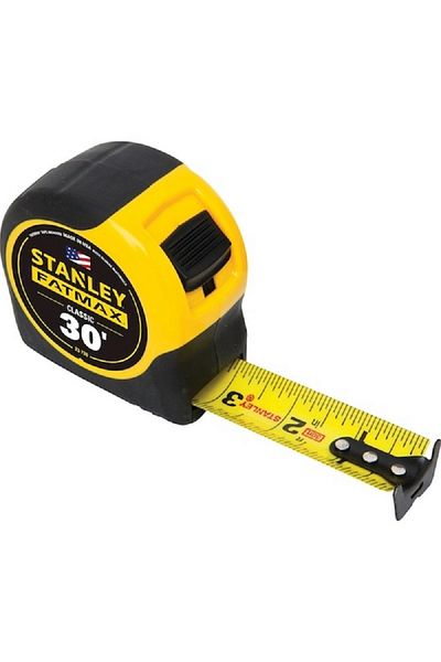 Stanley Classic Compact Measuring Tape Yellow and Black 30ft