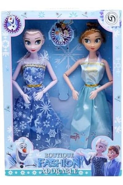 Toybox Frozen Princess Elsa and Anna Doll Set for Girls by Toy Box, 30 × 15 × 10 cm, White