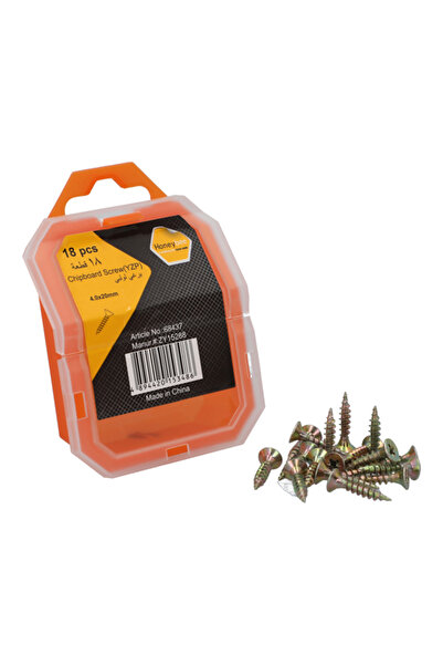 HONEYBEE 18 قطعة من براغي اللوح الخشبي المقاومة للصدأ في صندوق تخزين برونزي 4...