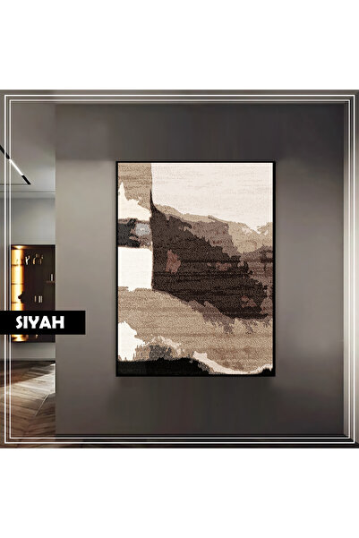 Harika bir ev HARİKABİREV|KAHVE KONTRAST GEOMETRIC SOYUT MODEL |ÇERÇEVELİ TEM...