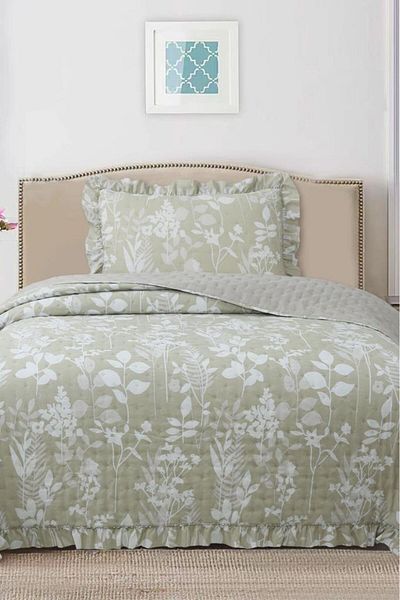 Çeyiz Diyarı Breeze Plain Flowers Single Bedspread 180X240