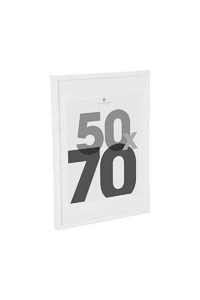 Atmosphera Eva Sleek Design Rectangular Wooden Photo Frame White 50 x 70cm