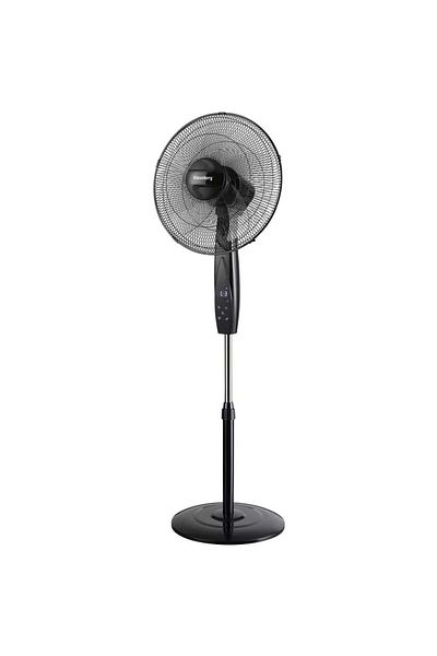 Klausberg Ventilator cu piedestal KB-7718 cu telecomandă, 40 cm, negru - LED, oscilație, temporizator, 3 viteze