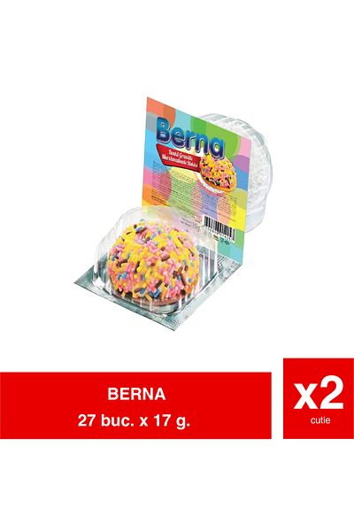 ŞİMŞEK BERNA Biscuit cu Marshmallow și Décor Colorat – 2 x 27 x 17g | Dulce, Moale și Distractiv