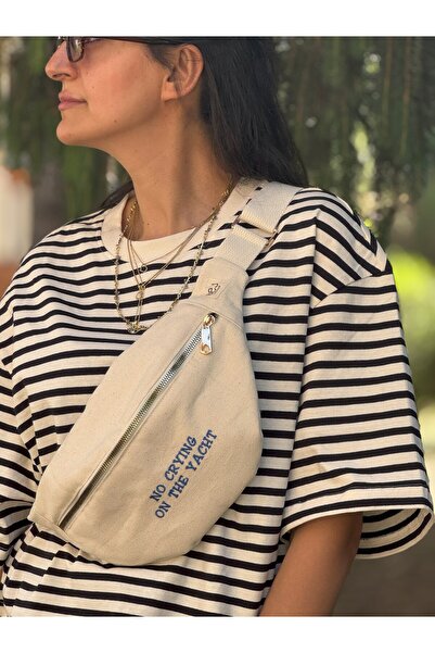 BEJ STORE NAKIŞLI BEL ÇANTASI
