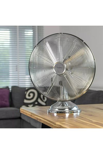 Klausberg Ventilator de birou, 40 cm, Klausberg KB7538, oțel, argintiu