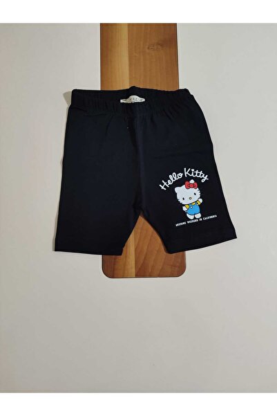 WİKİBOOM Girl's Cotton Hello Kitty Printed Capri Shorts Summer 2-Piece Set