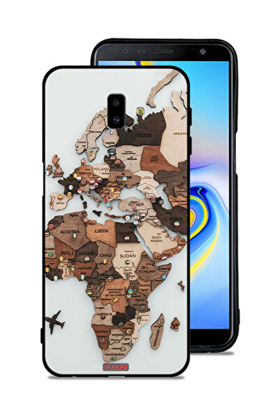 Tolwak Samsung Galaxy J6 Plus Protective Case Cover World Map Art