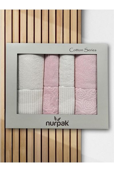 Çeyiz Diyarı Sevgi Bath Set 4 Pieces Cream - Powder