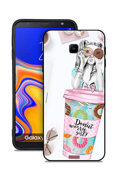 Tolwak غطاء حماية لهاتف Samsung Galaxy J4 Core بتصميم فتاة دونات القلق