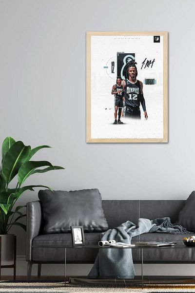 Saturn Pictură cu cadru Ja Morant - Poster NBA Memphis Grizzlies