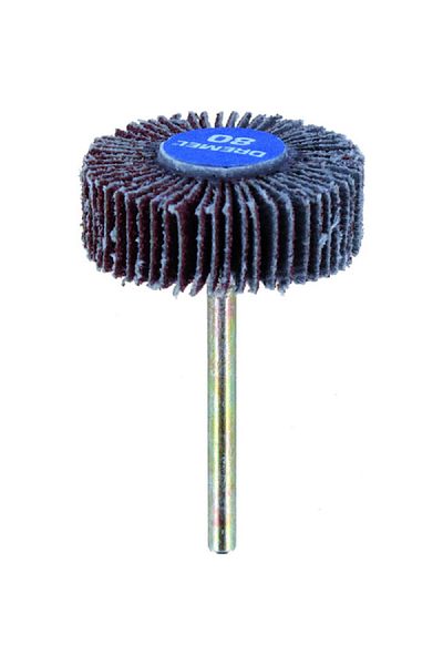 Dremel 80-Grit Flap Wheel for Grinding and Polishing Black and Silver 4.8mm