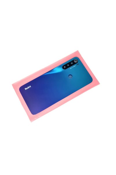 indirimplus Xiaomi Redmi Note 8 Arka Kapak Batarya Kapağı (Cam Kamera Camı) Mavi