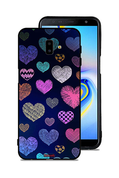 Tolwak غطاء حماية لهاتف سامسونج جالاكسي J6 بلس بنقشة قلوب داجا