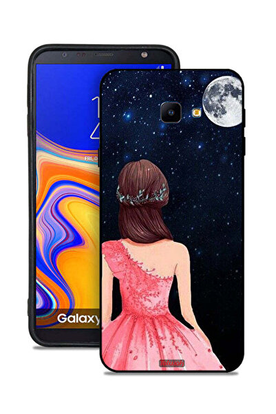 Tolwak غطاء حماية لهاتف Samsung Galaxy J4 Core بتصميم فتاة وقمر