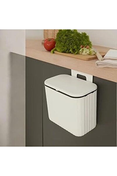 Genel Markalar Asilabilir Çöp Kovasi Tirtikli 8 Lt Beyaz