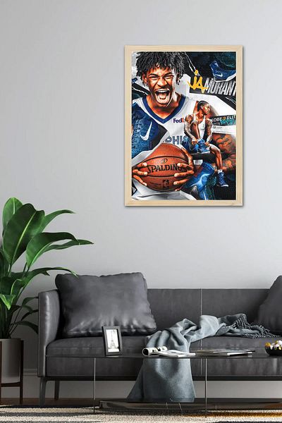 Saturn Pictură înrămată Ja Morant - Poster de baschet NBA