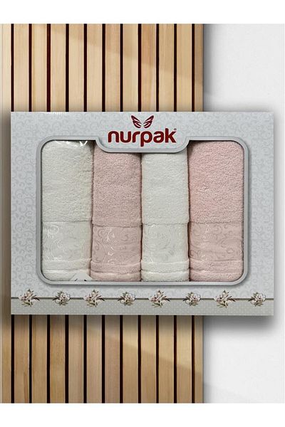 Çeyiz Diyarı Deren Bath Set 4 Pieces Cream - Powder