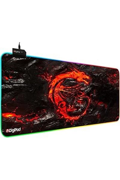 Digipod Rgb Player Mousepad Rgb 70 X 30 Gaming Player Mouse Pad Non-Slip Base 4mm Dragon