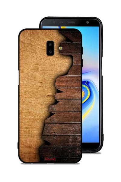 Tolwak Samsung Galaxy J6 Plus Protective Case Cover Vintage Wood Pattern