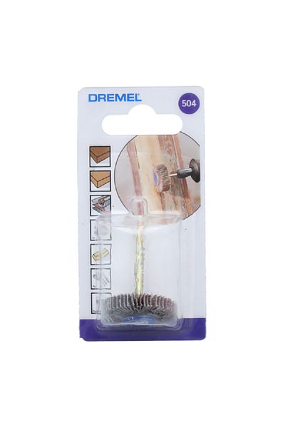 Dremel 80-Grit Flap Wheel for Grinding and Polishing Black and Silver 4.8mm