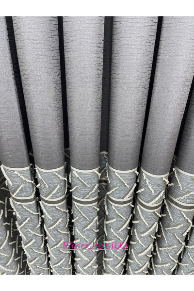 PERDECITY Bohemian Style Fringed Anthracite Gray Fan Board Backdrop Curtain 1X3 Close Pile [Single Wing] Does Not Iron